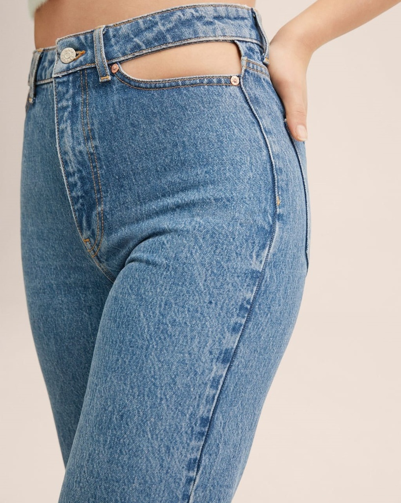 Vaqueros wideleg tiro alto Mango talla 34