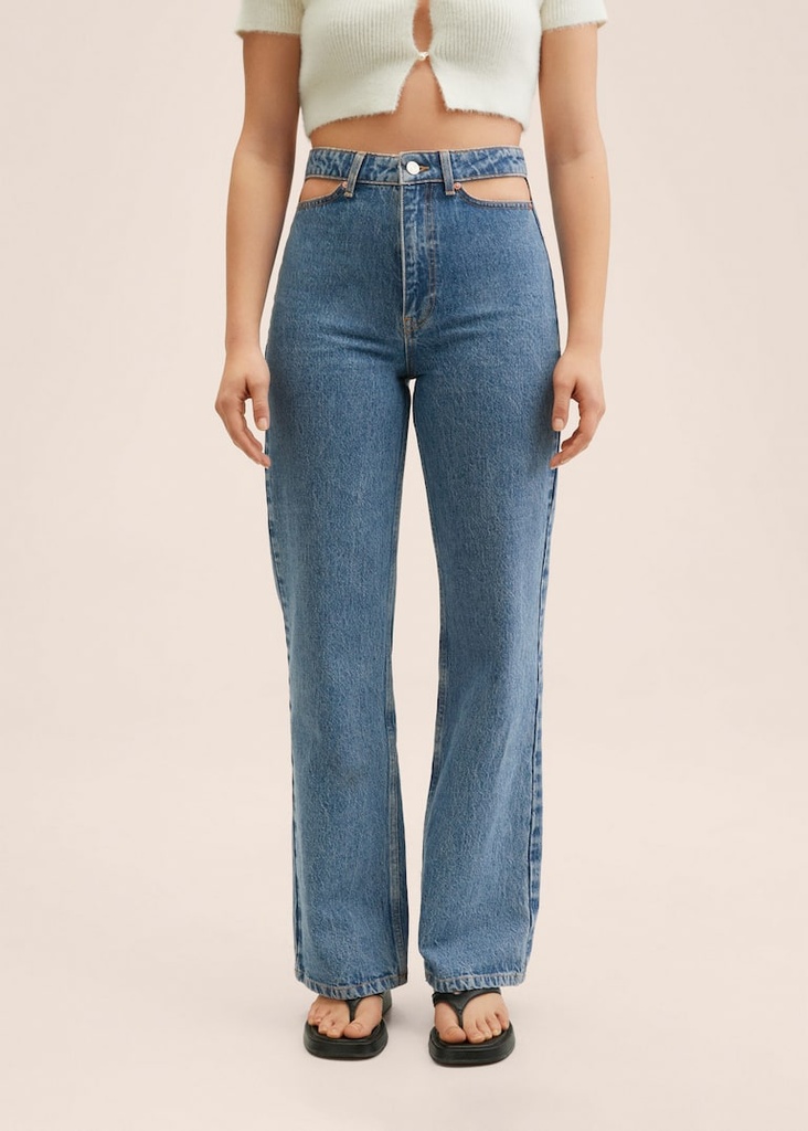 Vaqueros wideleg tiro alto Mango talla 34
