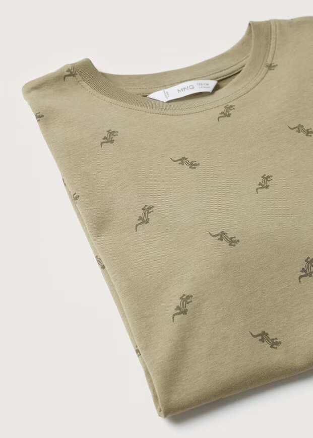 Camiseta estampada 100% algodón de niño Mango