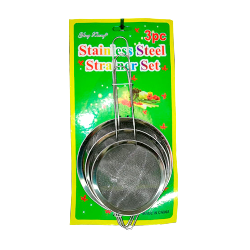 Set de coladores metálicos de cocina (3 U)