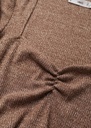 Vestido escote fruncido, diseño canalé
