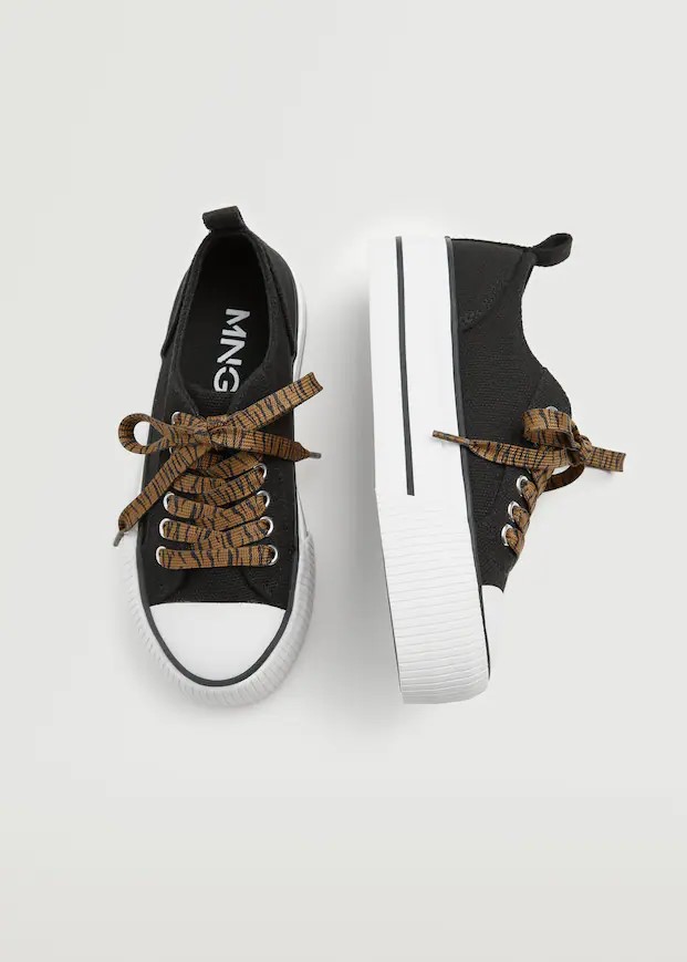 Deportivas plataforma cordones