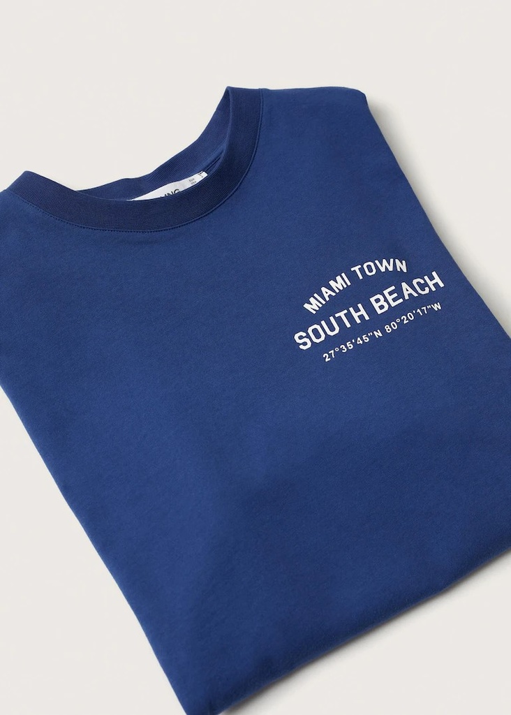 Camiseta de algodón logo estampado Miami.