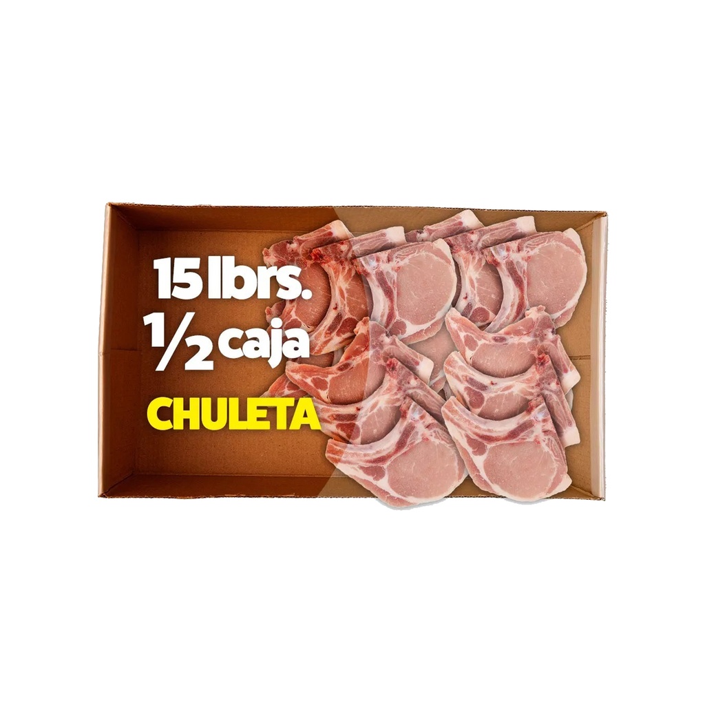 Media Caja de Chuleta de Cerdo (15 lb)