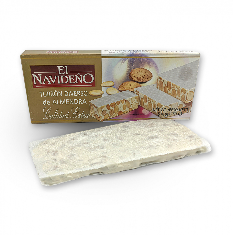 Turrón diverso de almendra Duro El Navideño (150 g)