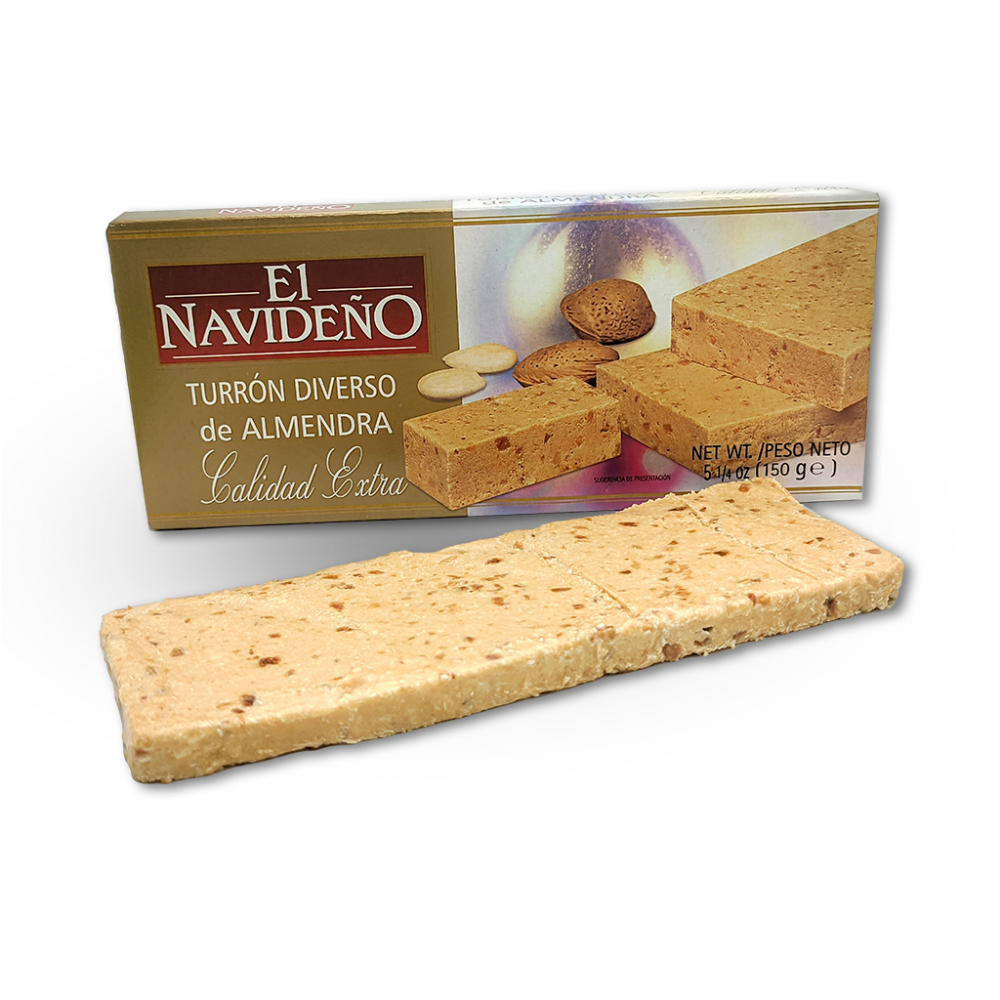 Turrón diverso de almendra Blando El Navideño (150 g)