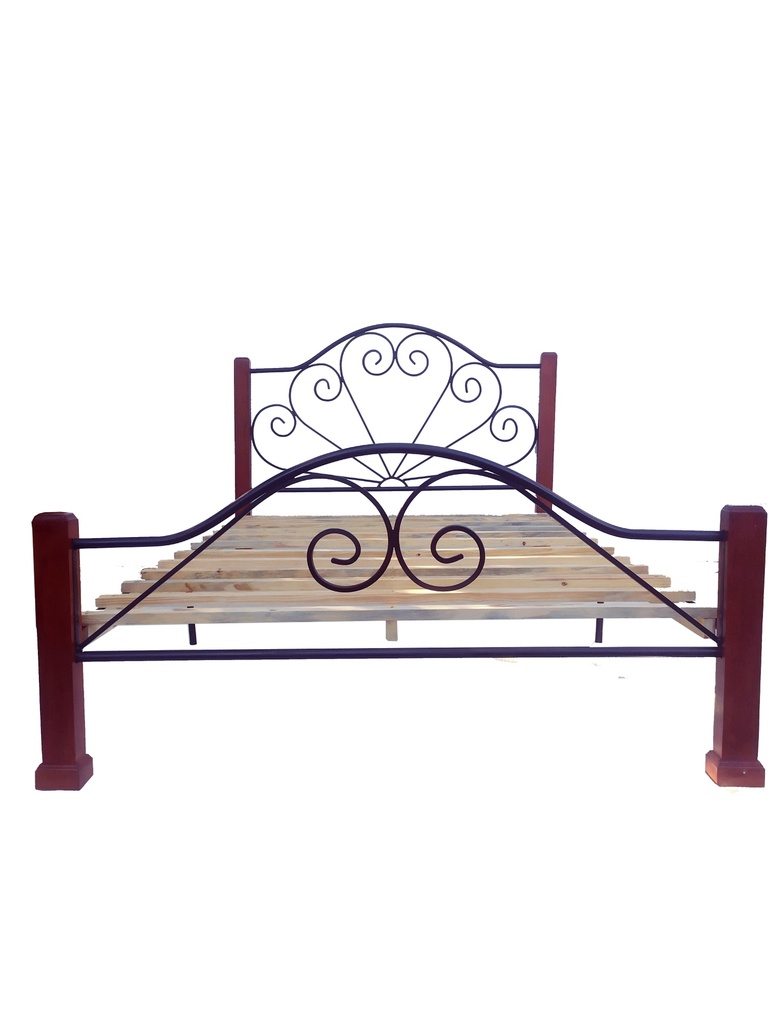 Cama camera mixta de metal y madera modelo DF1