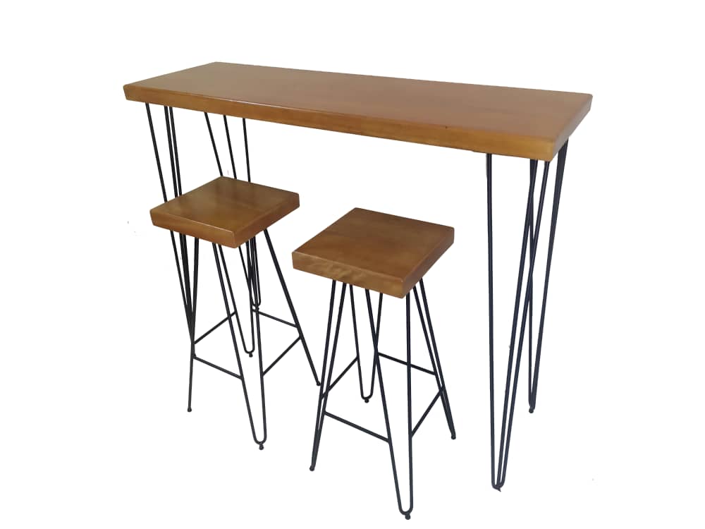 Mesa para barra con dos sillas
