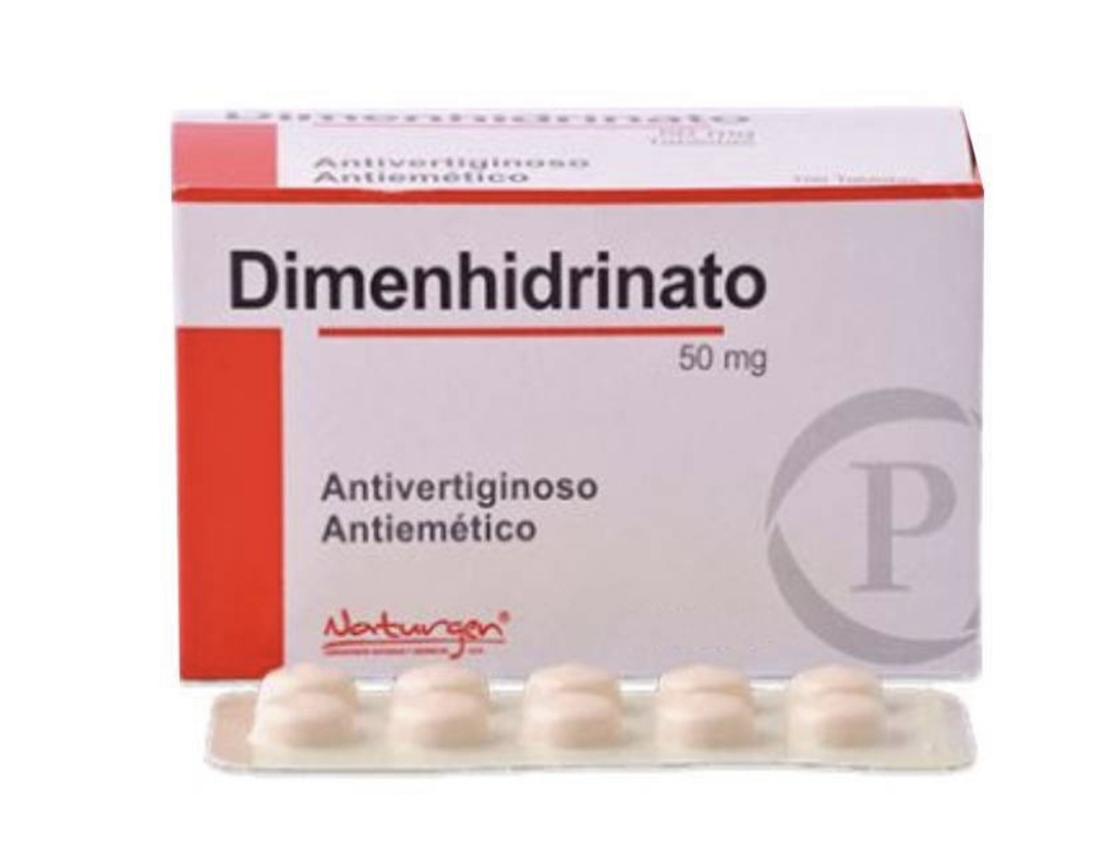 Dimenhidrinato 50mg (1 blister de 10 tabletas)