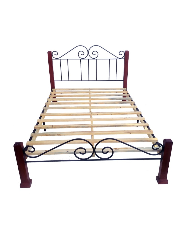 Cama camera mixta de metal y madera. Modelo DF2