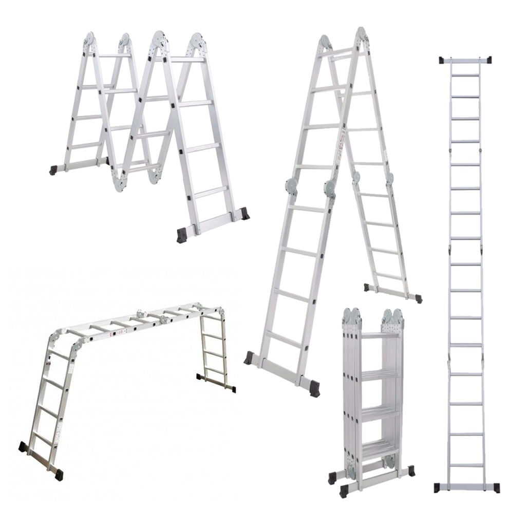 Escalera Articulada de aluminio reforzado 4 secciones