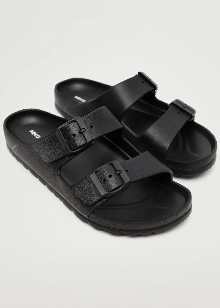 Chanclas Teen color negro #44 Mango