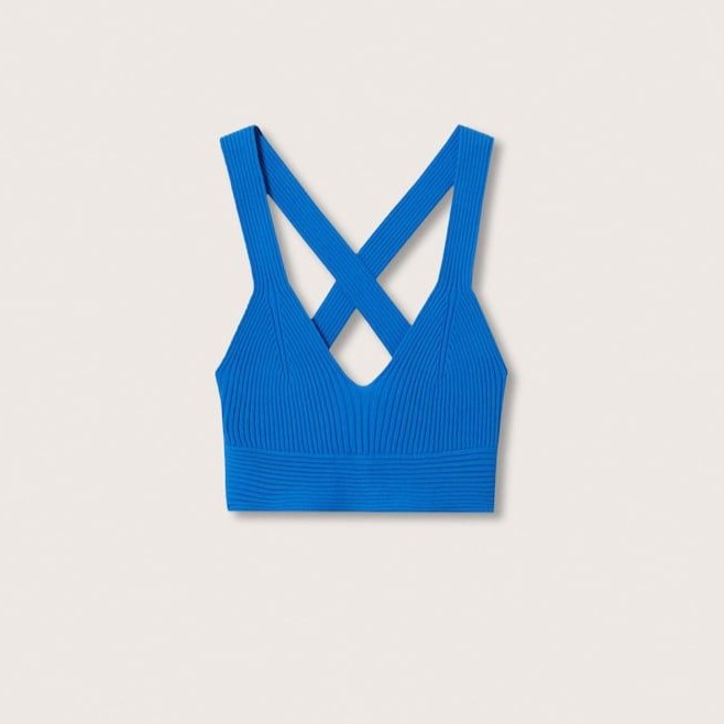 Top crop punto azul