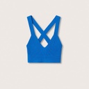 Top crop punto azul