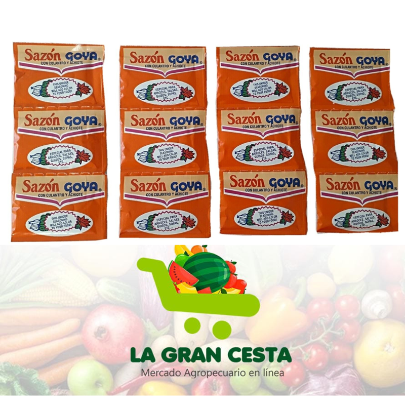 Sazón Goya con culantro y achiote (Pack de 12 unidades)