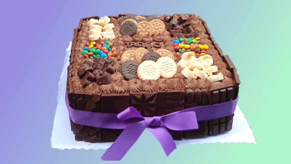 Cake cuadrado de peter y confituras