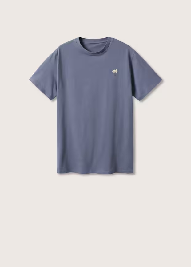 Camiseta de algodón niño teen Mango