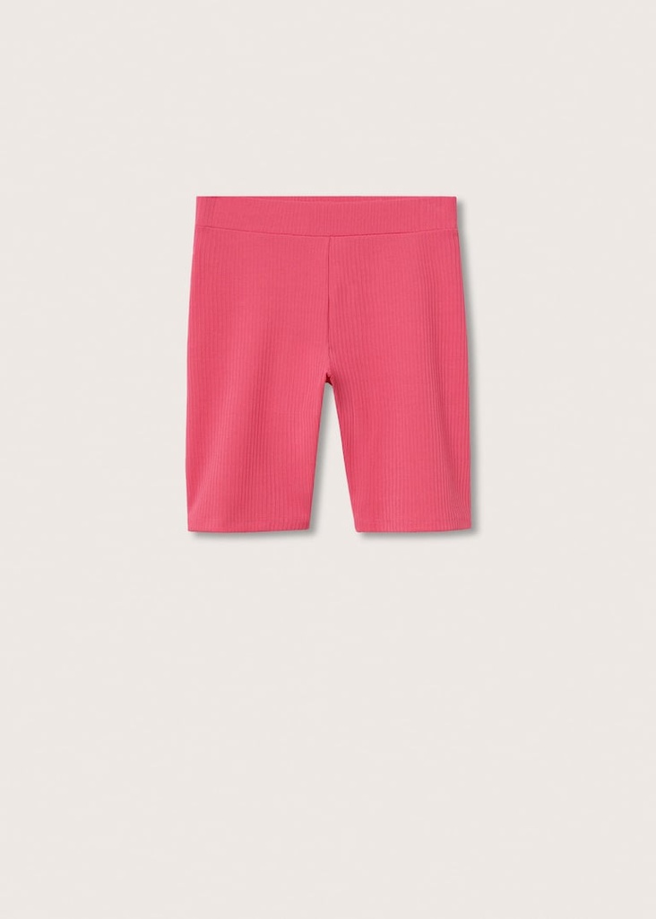 Leggings bermuda ciclista diseño canalé Mango