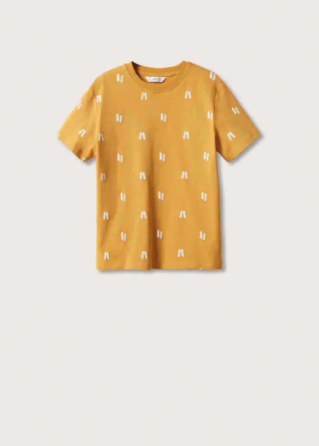Camiseta estampada algodón 100% de niño Mango