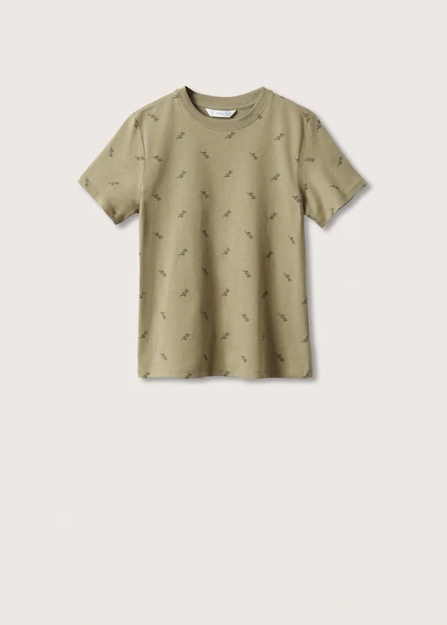 Camiseta estampada 100% algodón de niño Mango