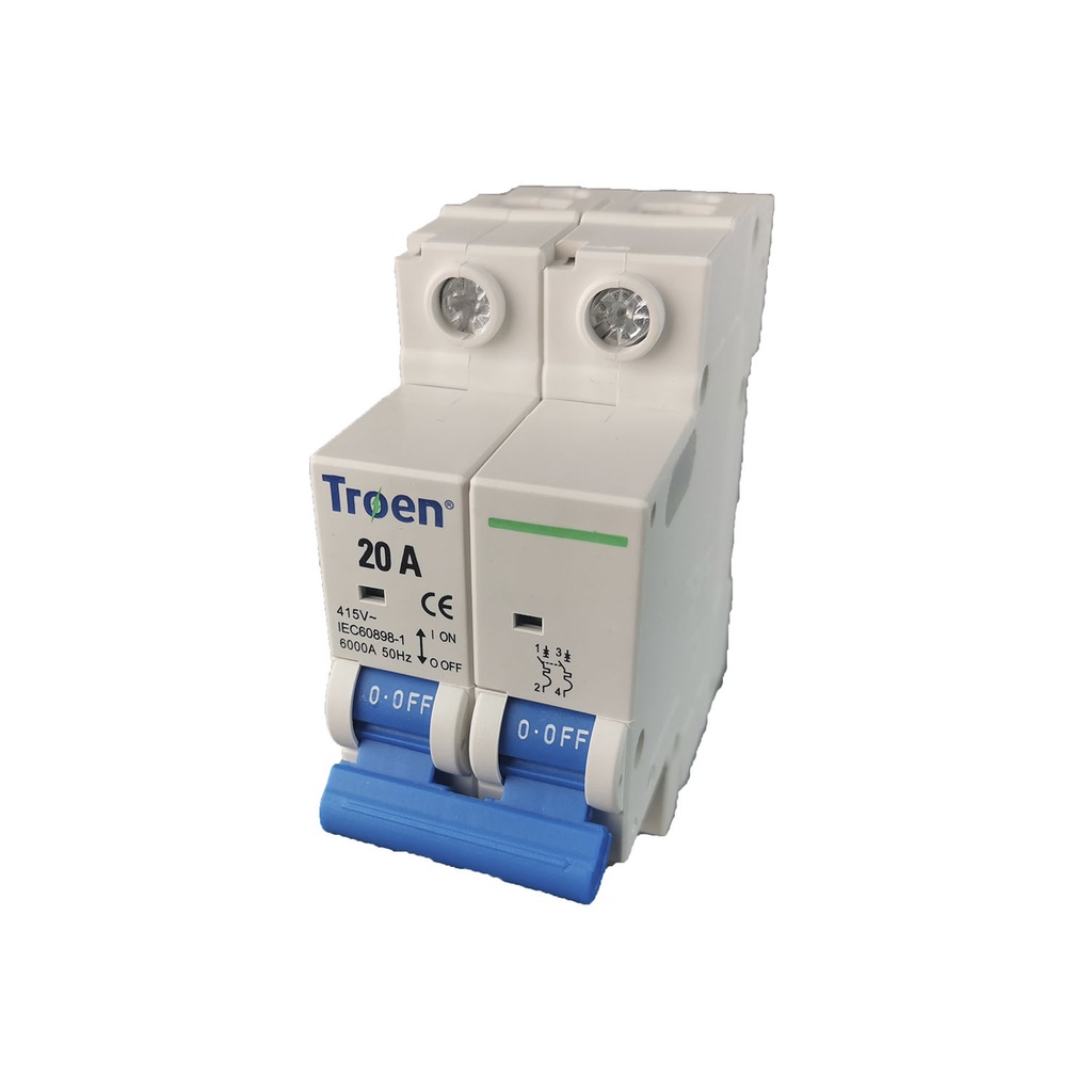 Breaker tipo europeo 20Amp de 2 polos