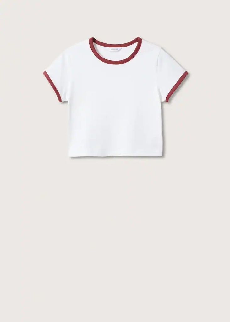 Camiseta vivos contraste Mango