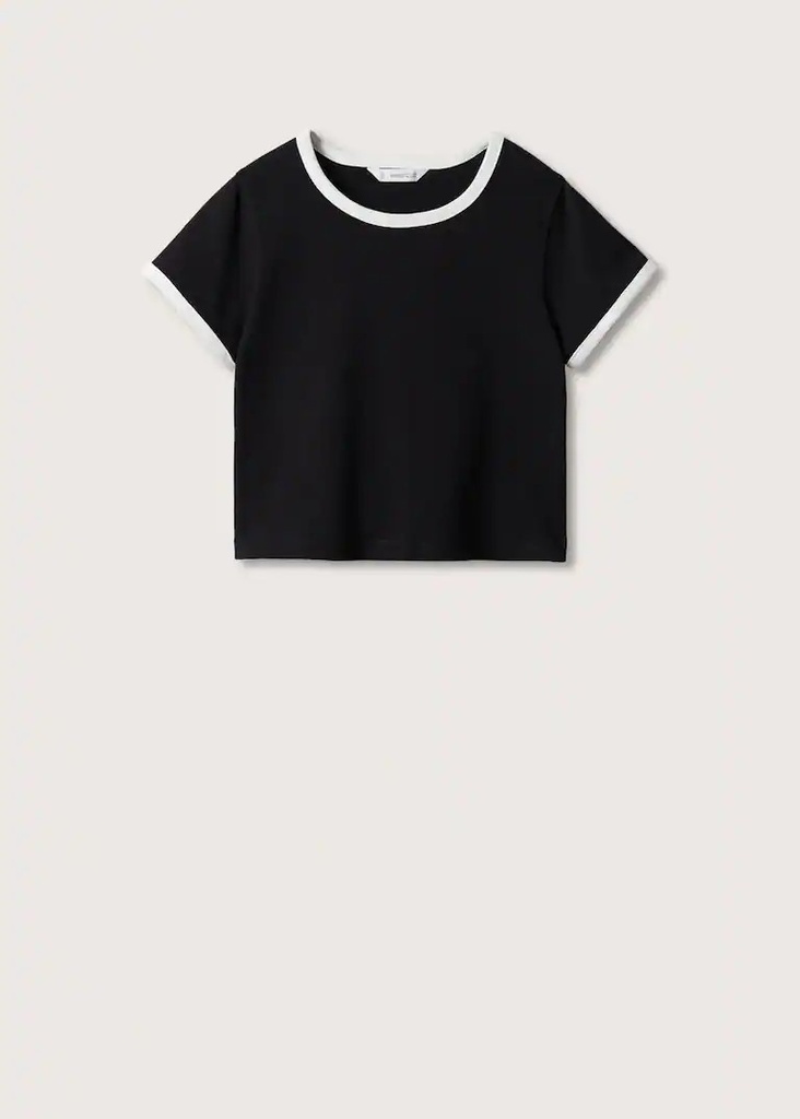 Camiseta vivos contraste Mango