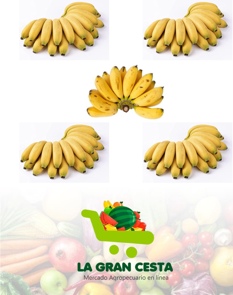 Plátano fruta maduro cinco manos (10.0-15.0 lb / 4.6-7.0 kg)