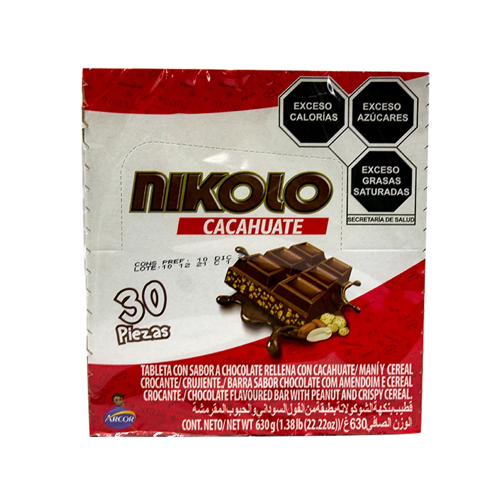 Nikolo Chocolate-Cacahuate (30u)