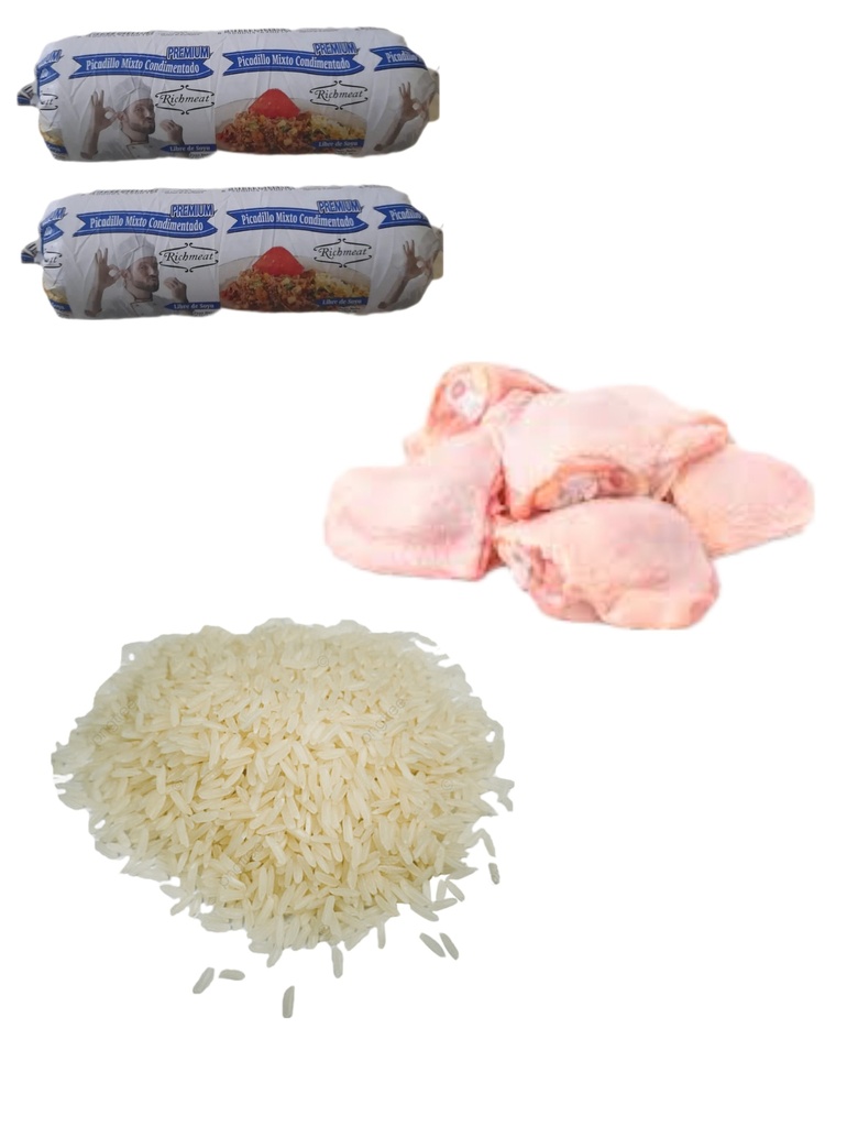 Combo Alimento #1 (pollo+picadillo+arroz)