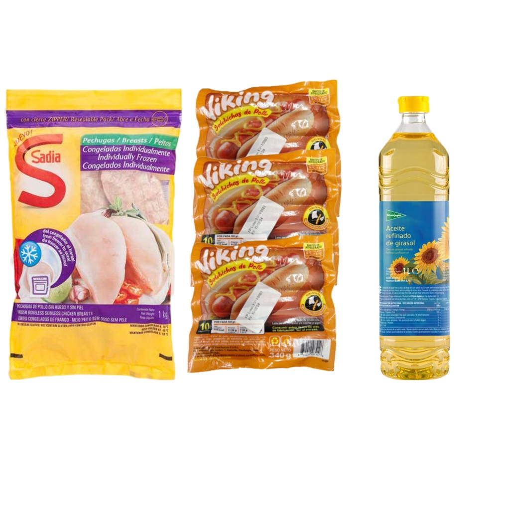 Combo de Alimentos #6 (pechuga+salchicha+aceite)