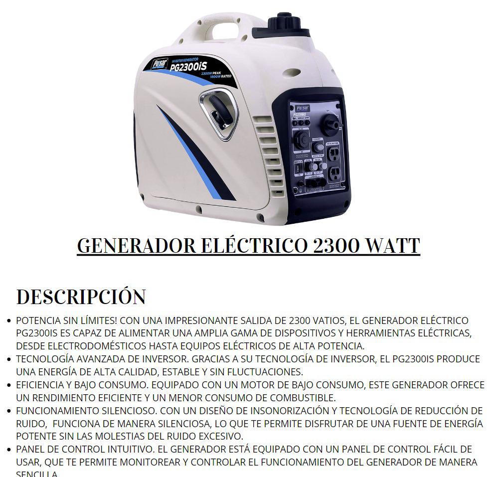 Generador Eléctrico Pulsar 1200 W