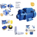 Combo con kit completo de bomba de agua de 1/2HP con control automático + flotador interruptor + cheque de fondo + válvula de control