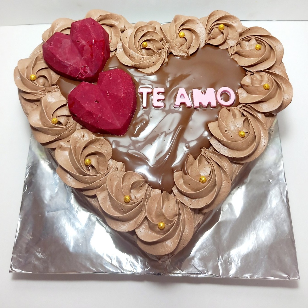 Cake corazones de chocolate y nutella