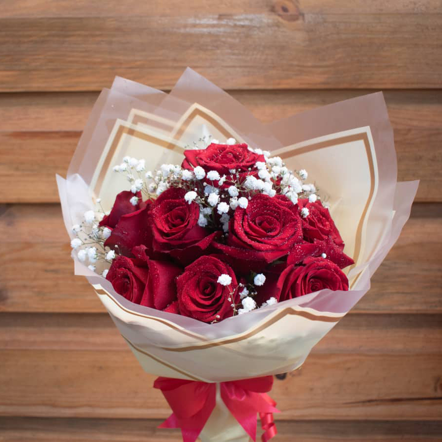 Ramo redondo de 10 rosas