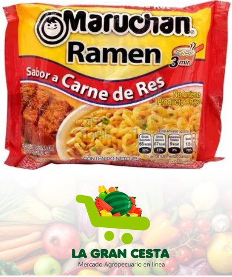 Sopa instantánea Maruchan ramen sabor a carne de res 85 g (5 unidades)
