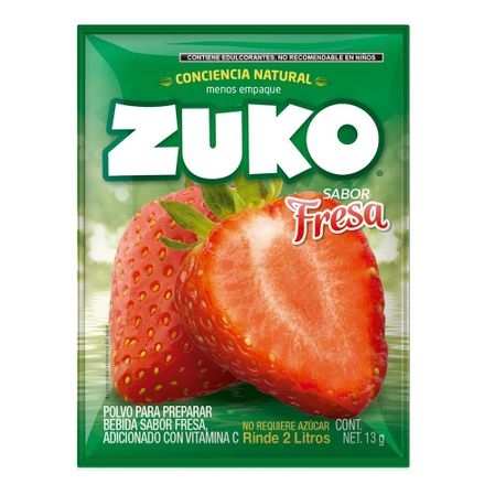 Refresco Instantáneo Zuko sabor Fresa (sobre de 2L)