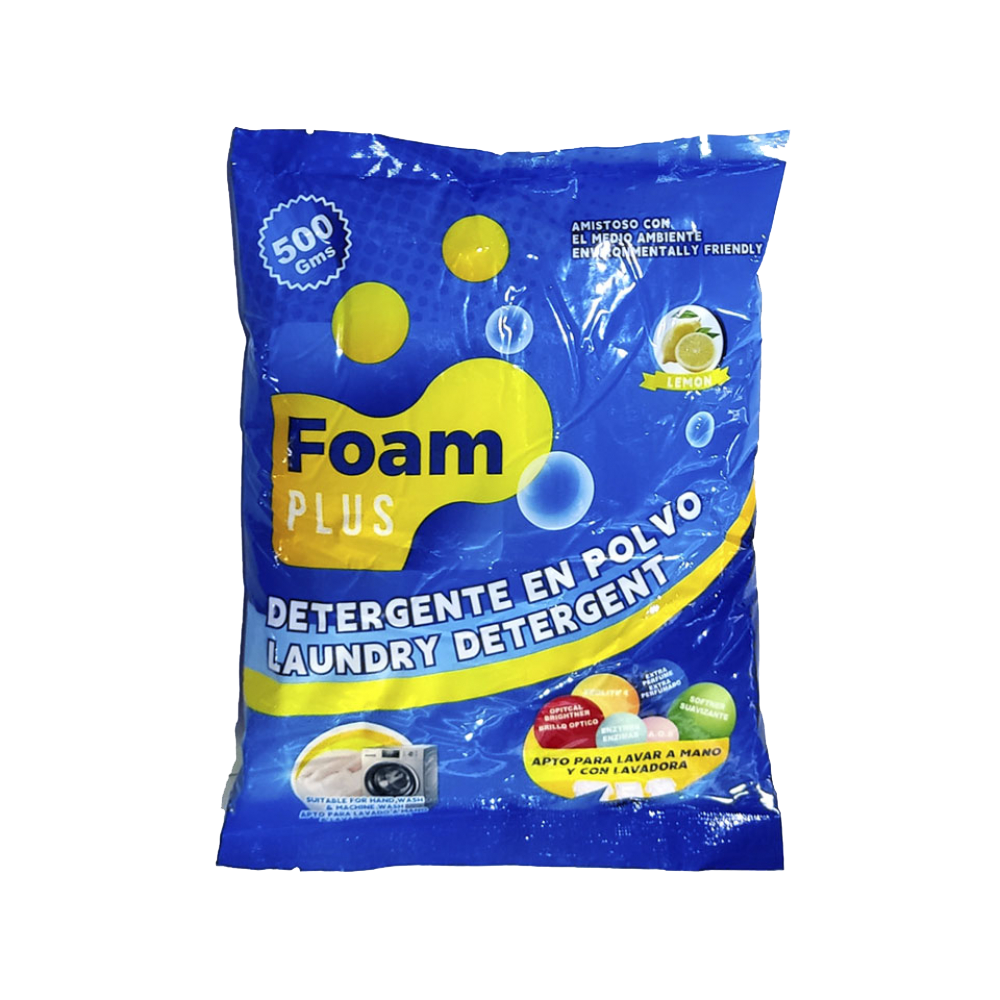 Detergente en Polvo Foam Plus (500g)
