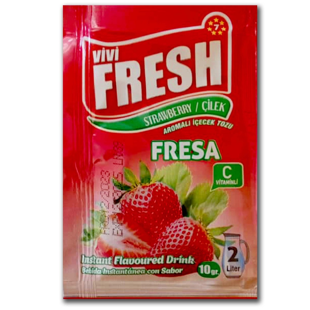 Refresco instantáneo sabor Fresa (rinde 2 Lt)