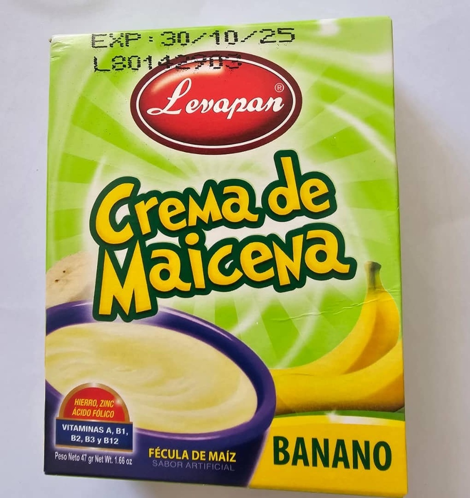 Crema de maicena 47g/ Banano