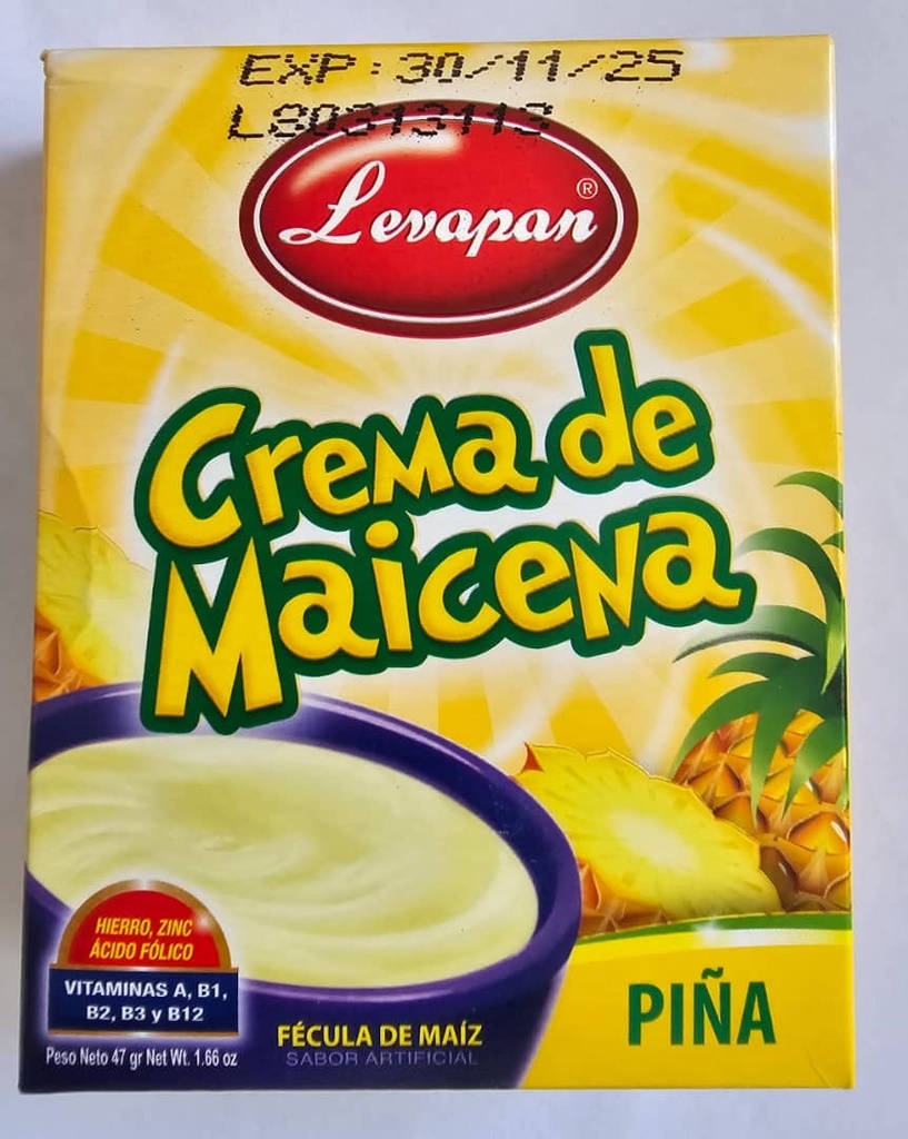 Crema de maicena 47g/Piña