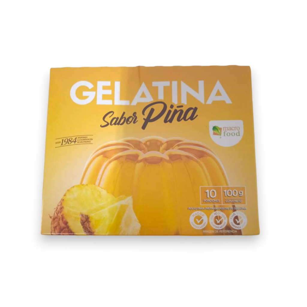 Gelatina Sabor Piña 100g Macrofood