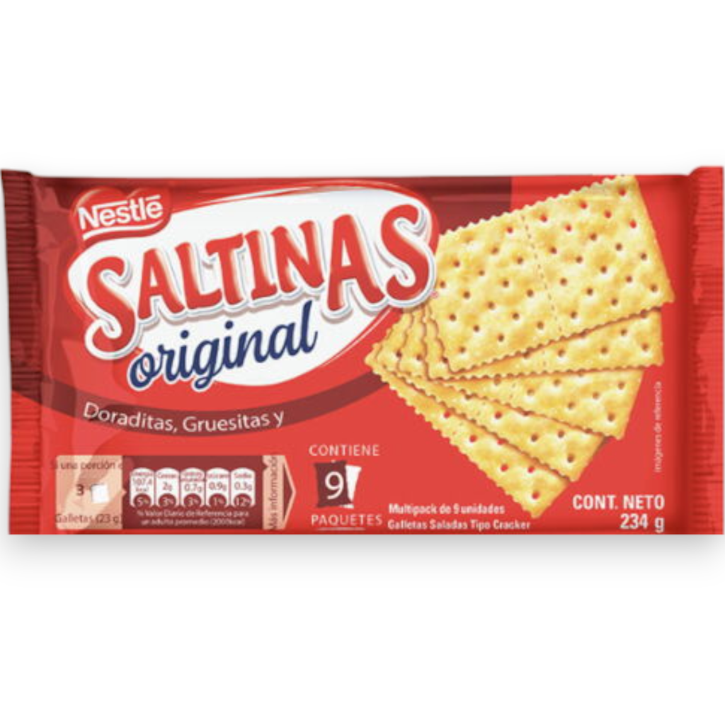 Galletas SALTINAS 234g sabor Original (9 multi-pack), Nestlé