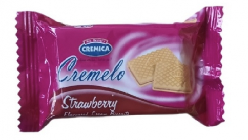 Galletas rellenas con crema de fresa (22g)
