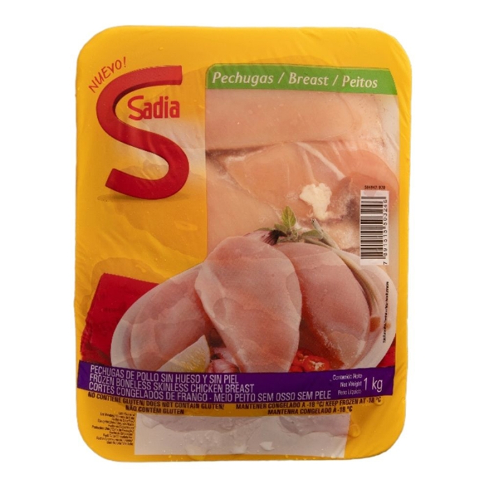Pechuga de Pollo S/Hueso S/Piel (1Kg / 2.2Lb) Sadia
