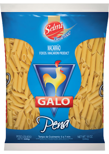 Pasta Pena (Penne) 500g Galo azul