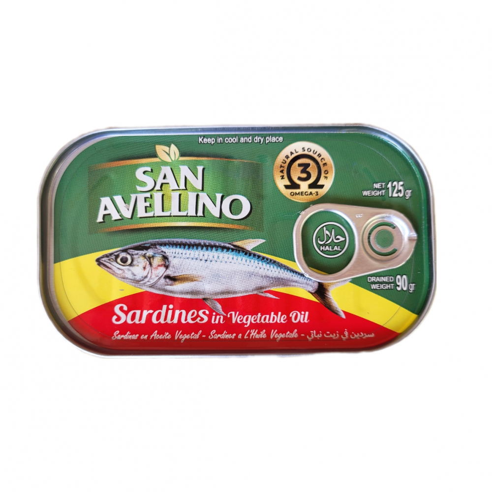 Sardinas en aceite vegetal 125g San Avellino