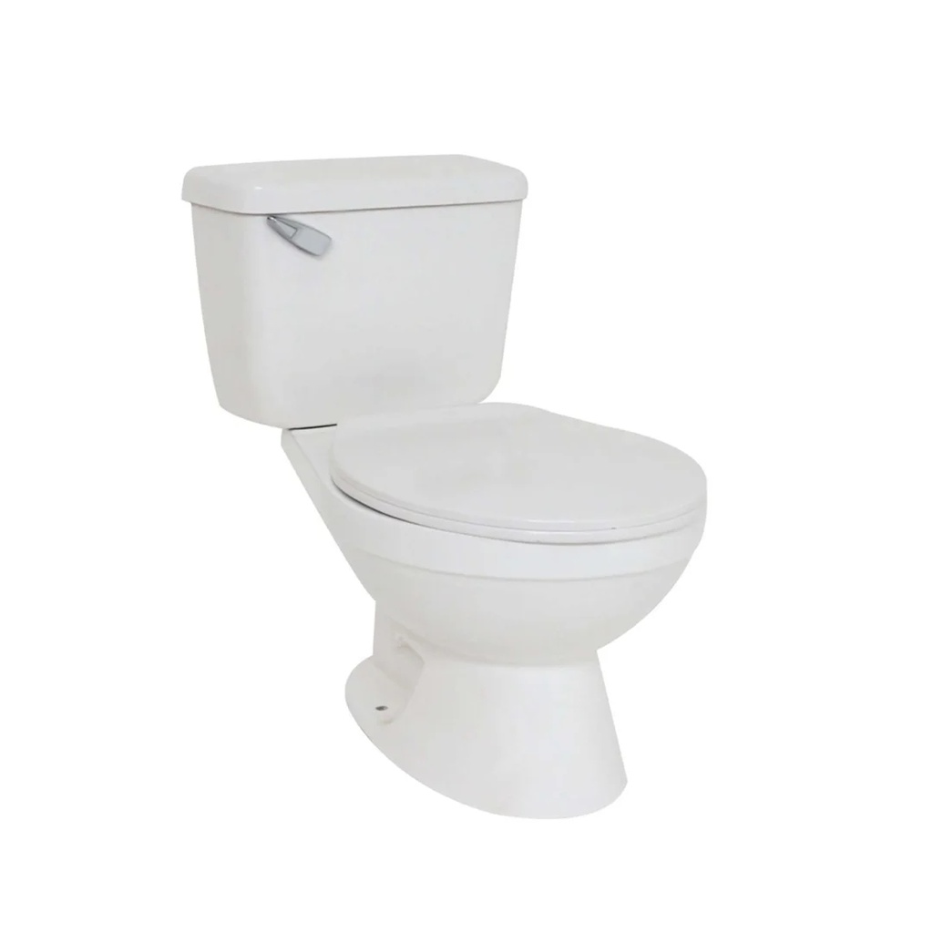Inodoro blanco de 2 piezas marca IMPERIAL con asiento y kit de instalación