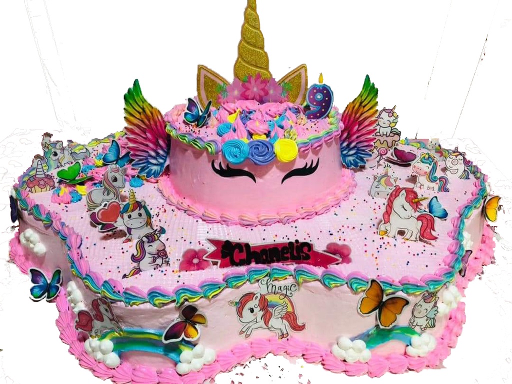 Cake de cumpleaños de unicornios