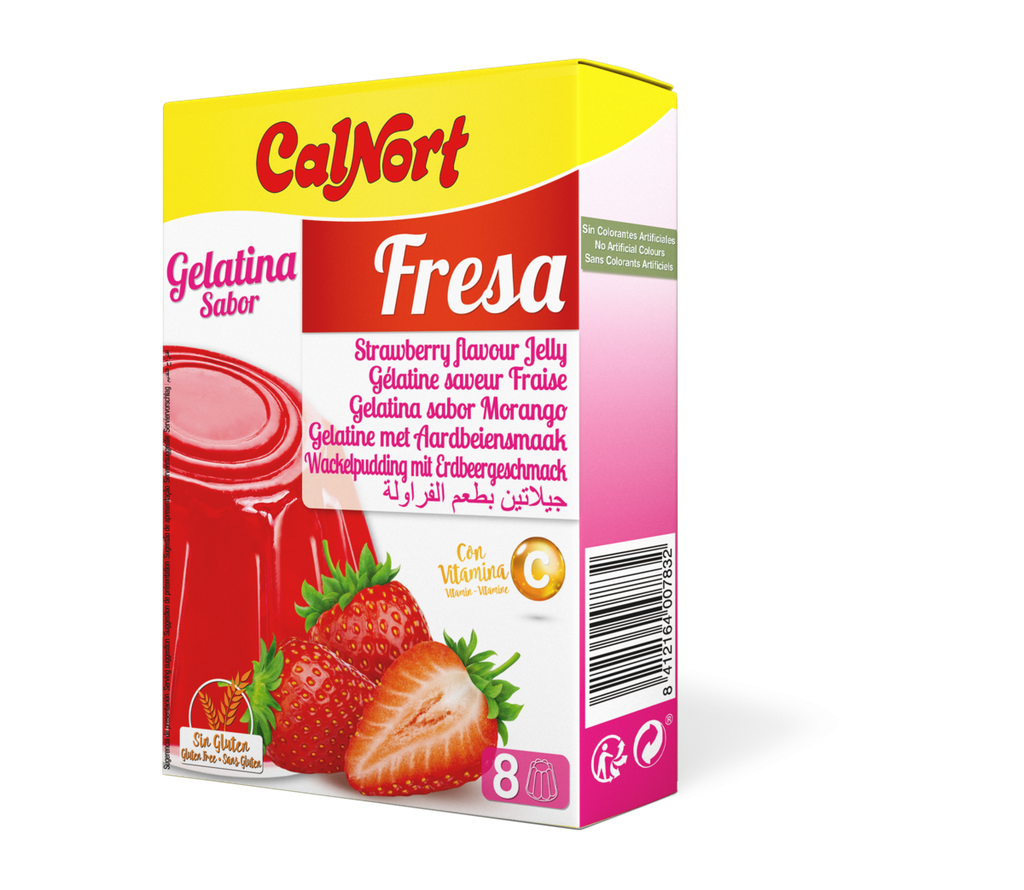 Gelatina sabor Fresa Estuche 2 sobres 85 g (170 g) Calnort